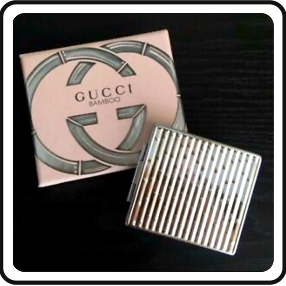 🌹NIB Gucci Magnifying Double Side Silver Mirror Compact - Picture 2 of 8